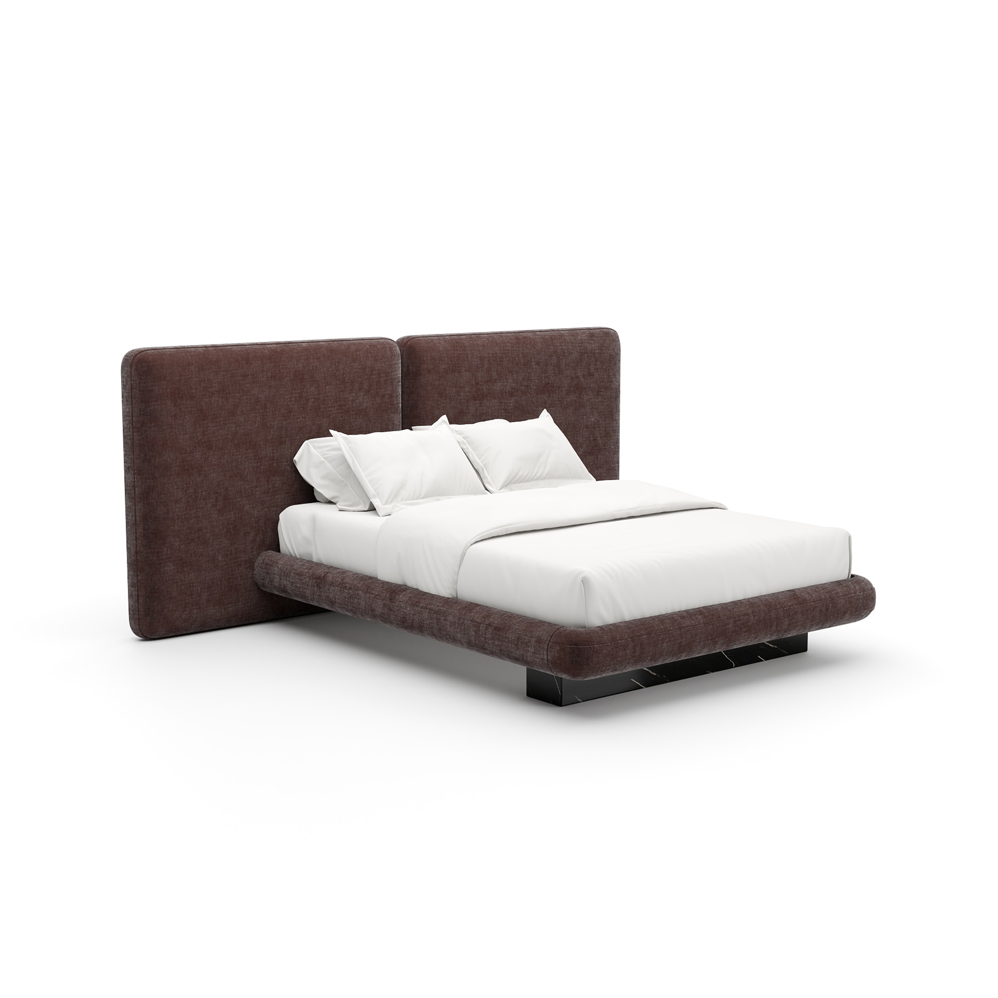 Caracole OVERLAP UPH 2 PNL Queen BED DK TAUPE 