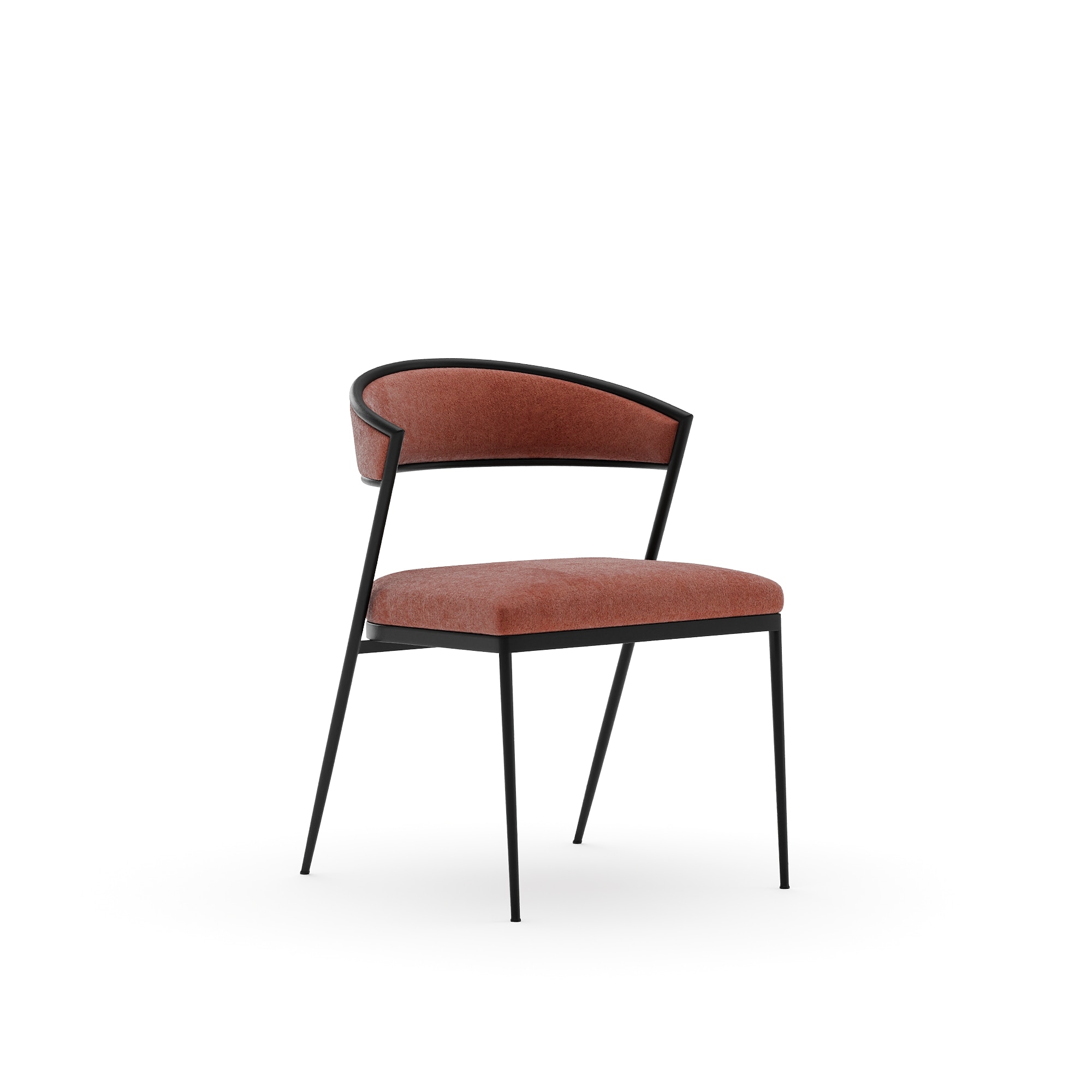 Caracole Dario Chocolate Side Chair - Rouge CLA-426-281