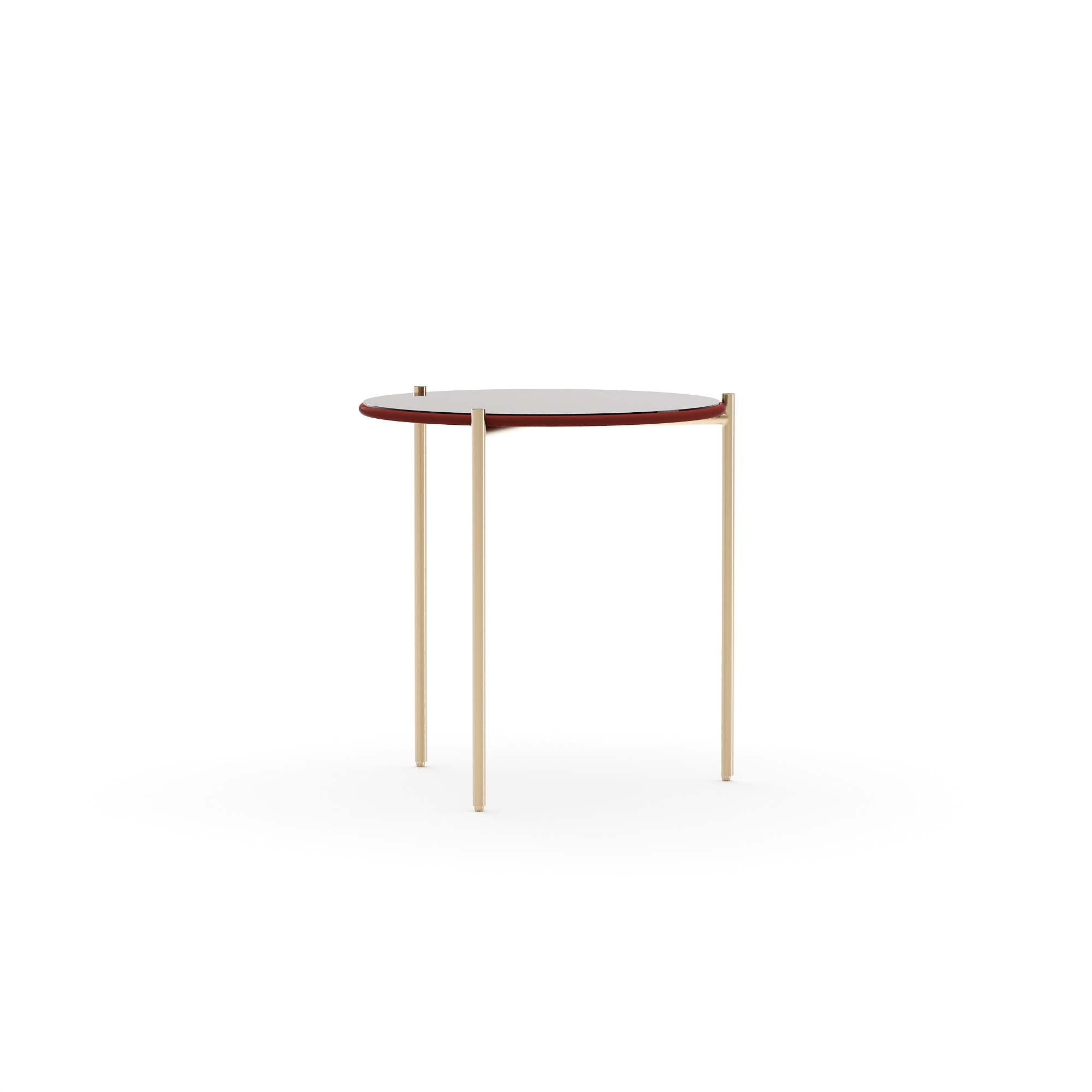  Demli Rouge Glass Side Table 