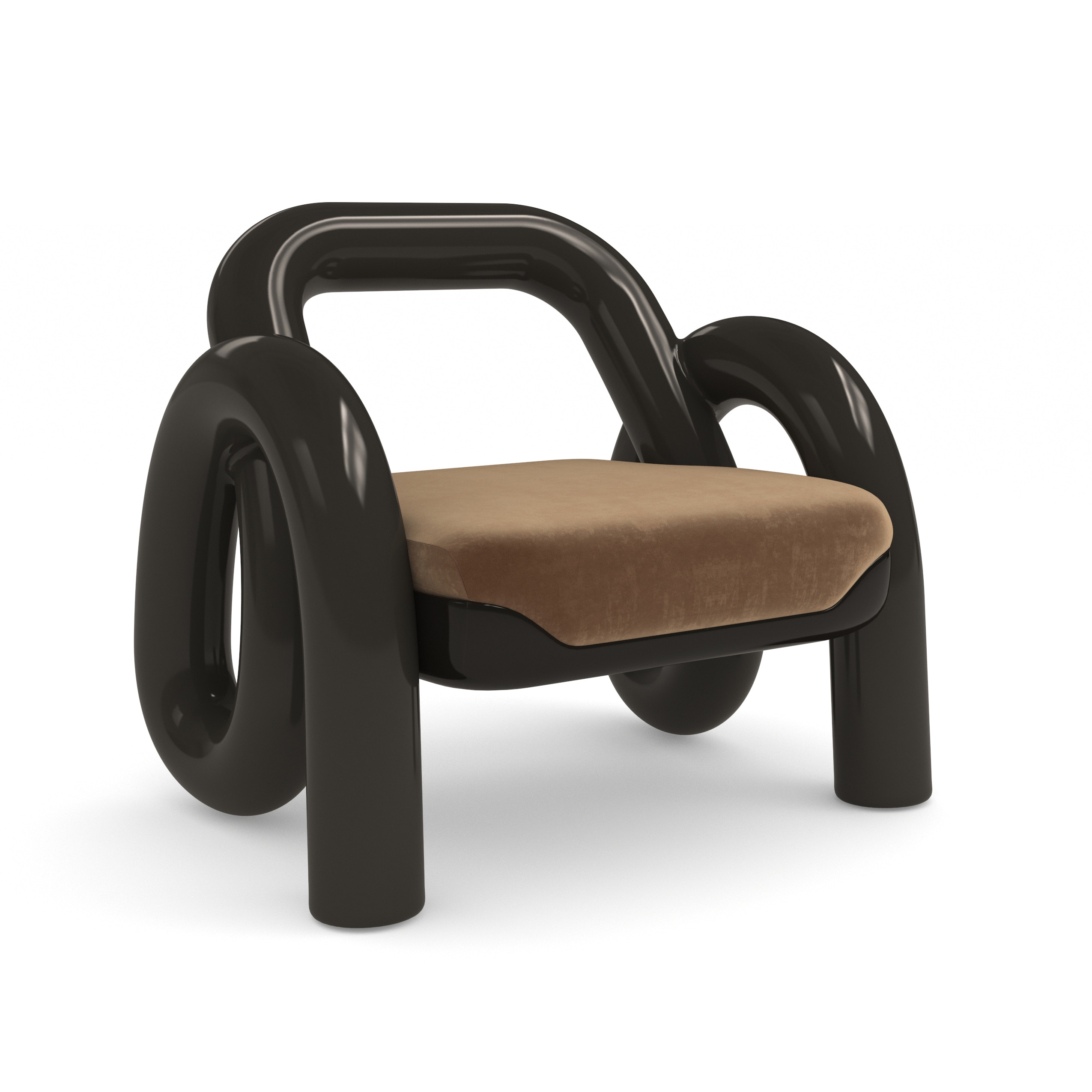 Caracole GELEE ACCENT CHAIR-CHOCOLATE UPH-024-134-A