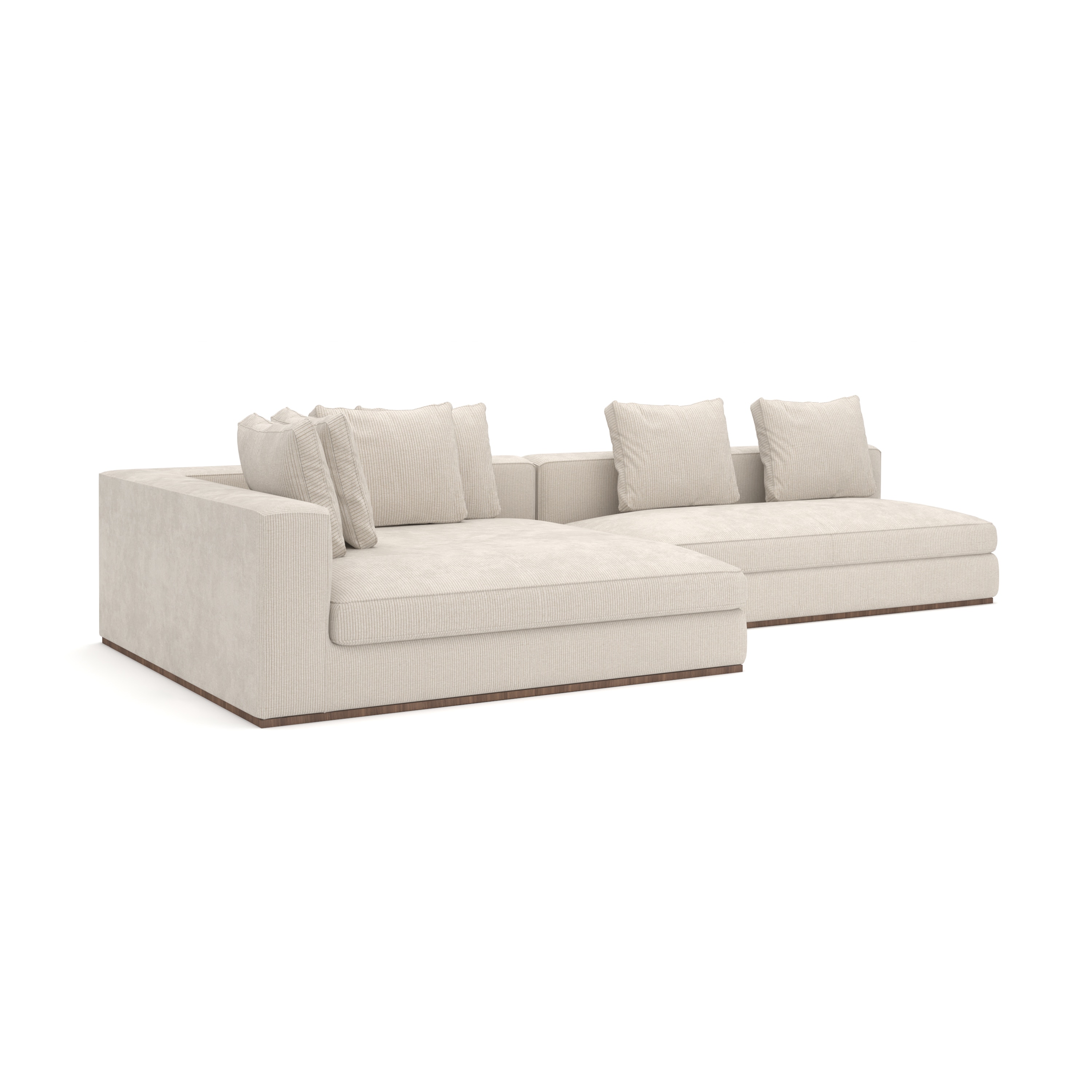 Caracole Bello LF Chaise Sectional - Ivory UPH-024-SEC5-B