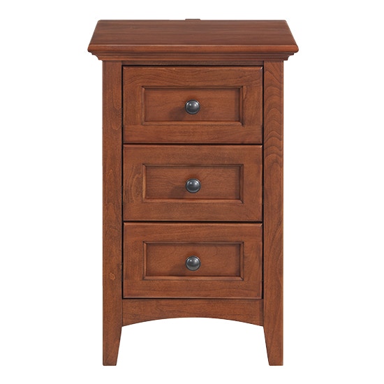 Whittier Wood Products McKenzie McKenzie Small 3-Drawer Nightstand