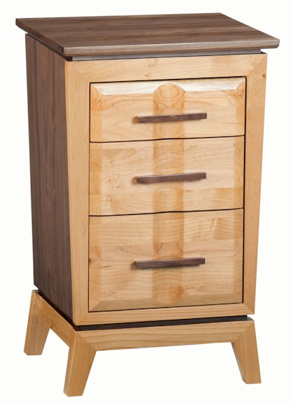 Whittier Wood Products Addison DUET Small 3–Drawer Addison Nightstand 1115DUET