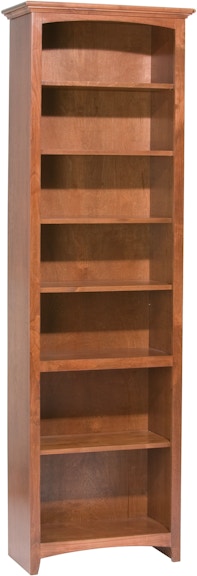 Whittier Wood Products McKenzie Collection GAC 84'' H X 24'' W McKenzie Alder Bookcase 1526GAC