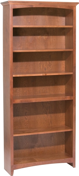 Whittier Wood Products McKenzie Collection GAC 72'' H X 30'' W McKenzie Alder Bookcase 1534GAC