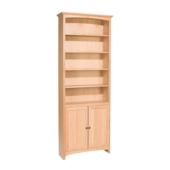 Whittier Wood Products Home Office McKenzie 30"W x 84"H Bookcase w