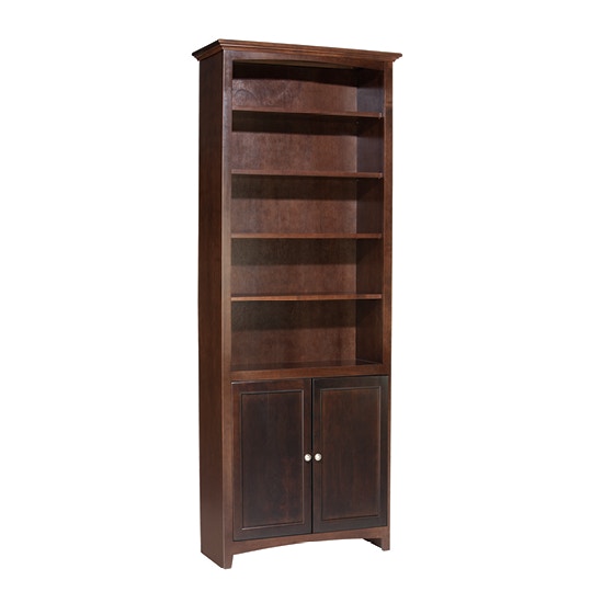 Whittier Wood Products Home Office McKenzie 30"W x 84"H Bookcase w