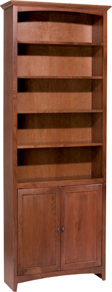 Whittier Wood Products McKenzie Collection GAC 84'' H X 30'' W McKenzie Alder Bookcase With Doors 1537GAC