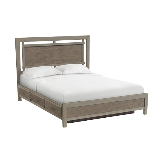 Whittier Wood Products Bedroom Ellison Queen Panel Storage Bed 2218AST