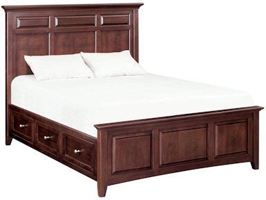 Whittier Wood Products Mckenzie Collection Caf Mckenzie Queen Mantel Storage Bed 2316caf