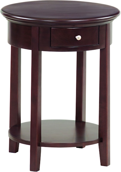 Whittier Wood Products McKenzie Collection CAF McKenzie Round Side Table 3495CAF