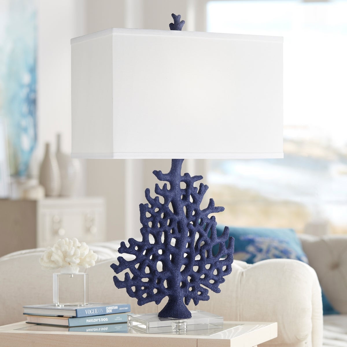 Blue deals coral lamp