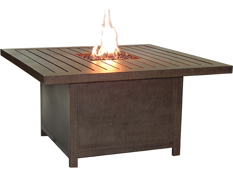 Castelle Moderna 44" Square Coffee Table With Firepit PSF42WL