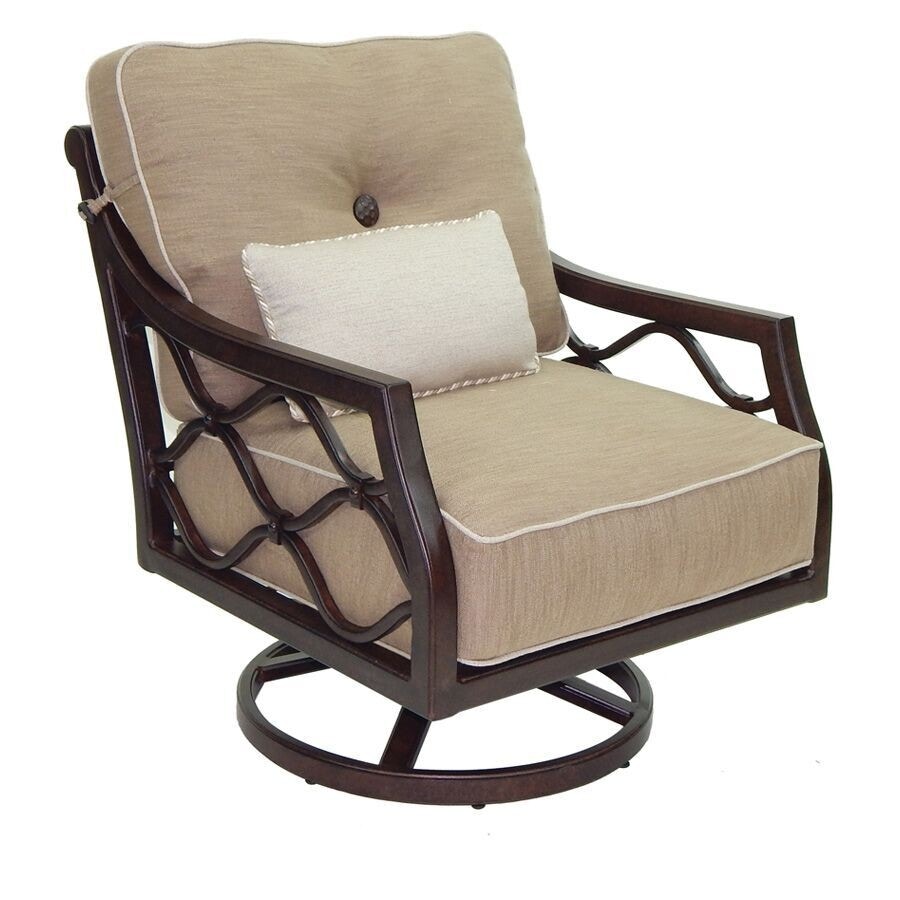 Castelle OutdoorPatio Villa Bianca Cushioned Lounge Swivel Rocker 1115T