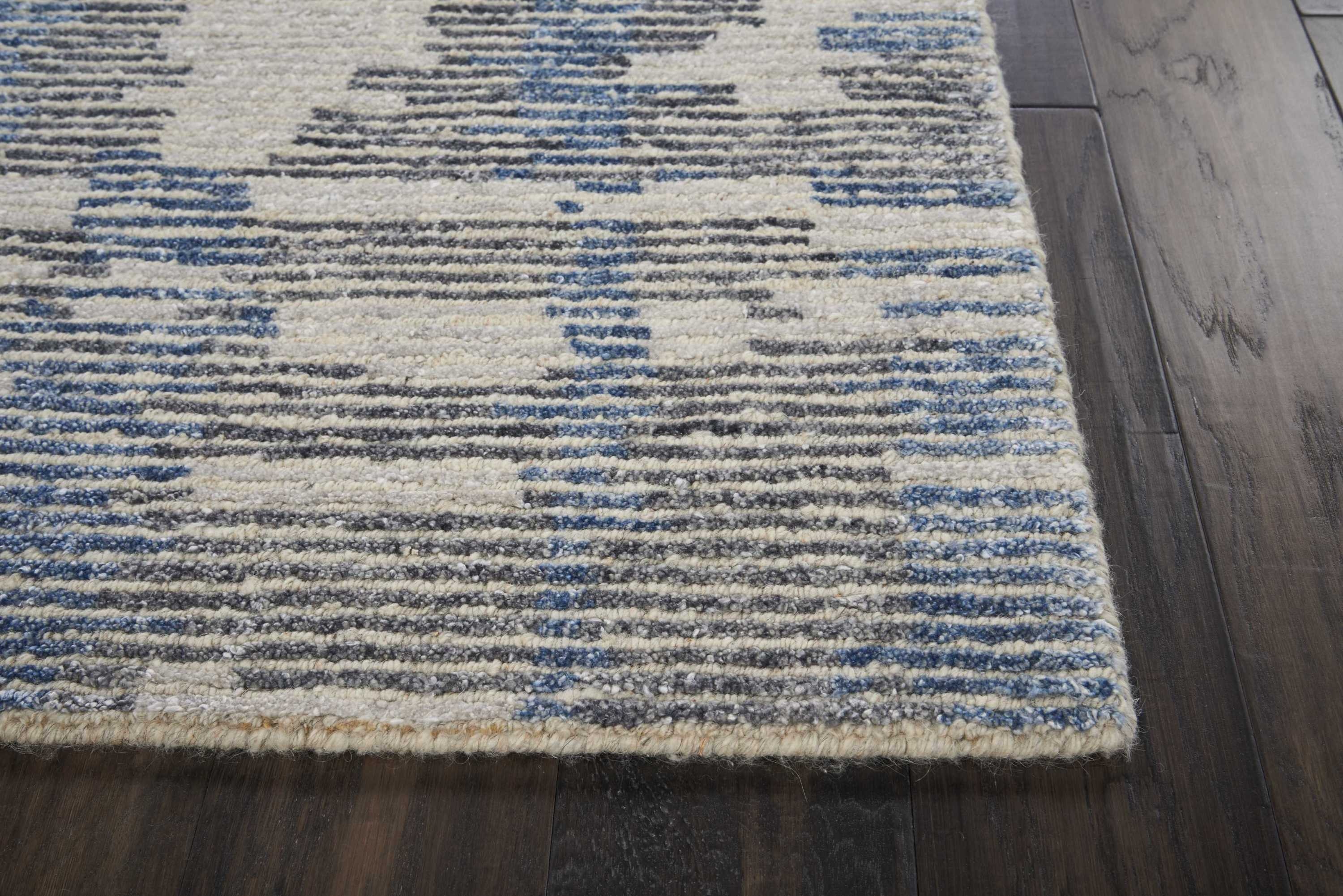 Nourison Home Area Rugs Nourison Ellora 2' x 3' Blue Modern Indoor Rug  099446384478 - Furniture