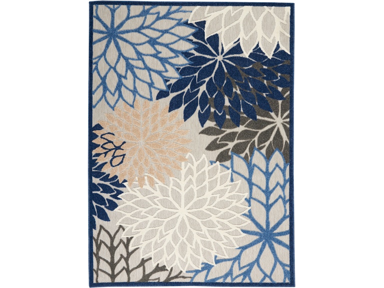 Nourison Floor Coverings Aloha 5 X8 Blue Patio Area Rug Aloha 5 X8 Blue Patio Area Rug