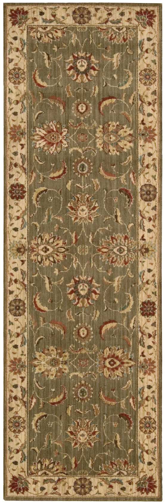 Nourison Living Treasures Green Rectangle Area Rug 8'3 x 11'3 8-Feet 3-Inches by 11-Feet 3-Inches