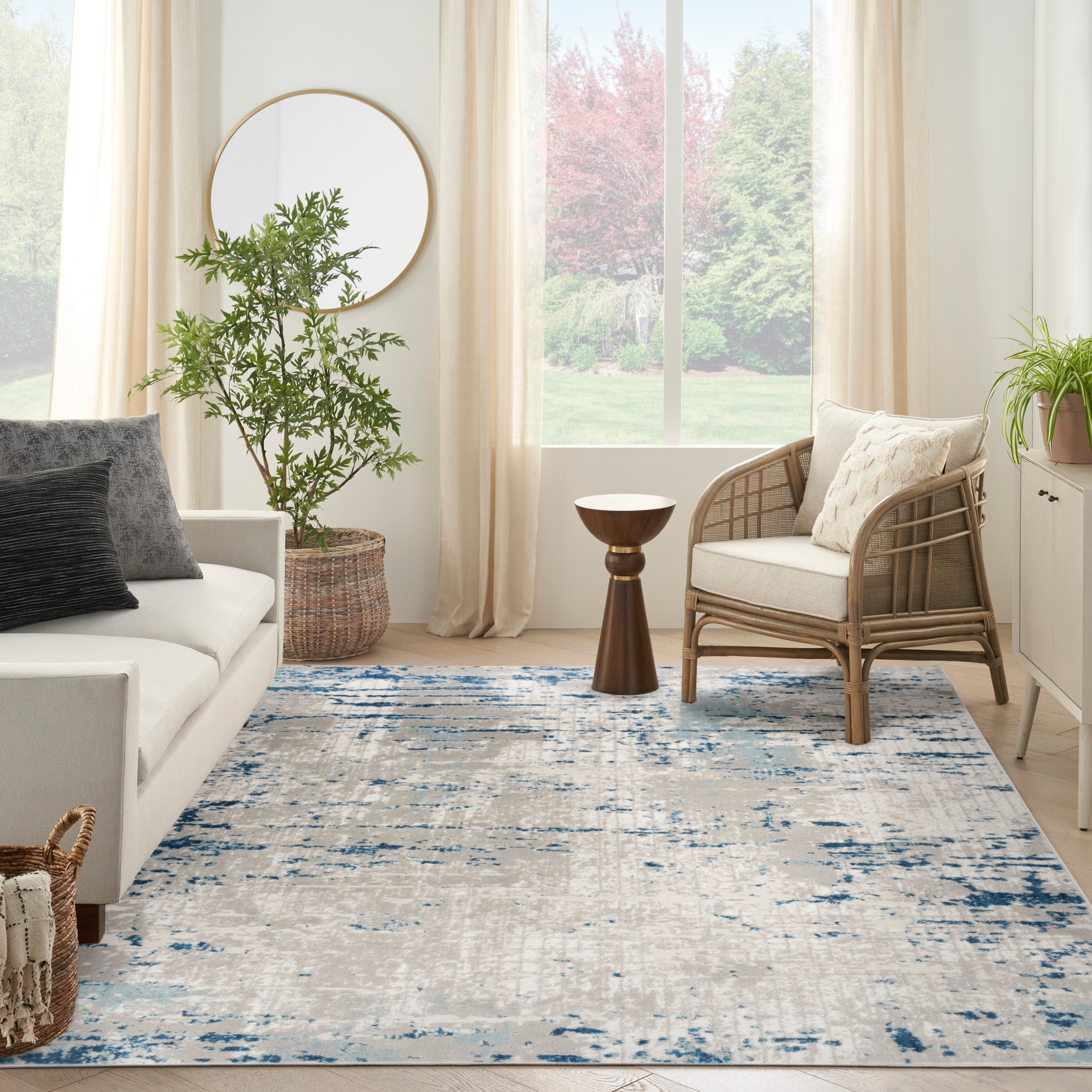 Nourison Home and Garden RS092 Blue Area Rug – Incredible Rugs and Decor
