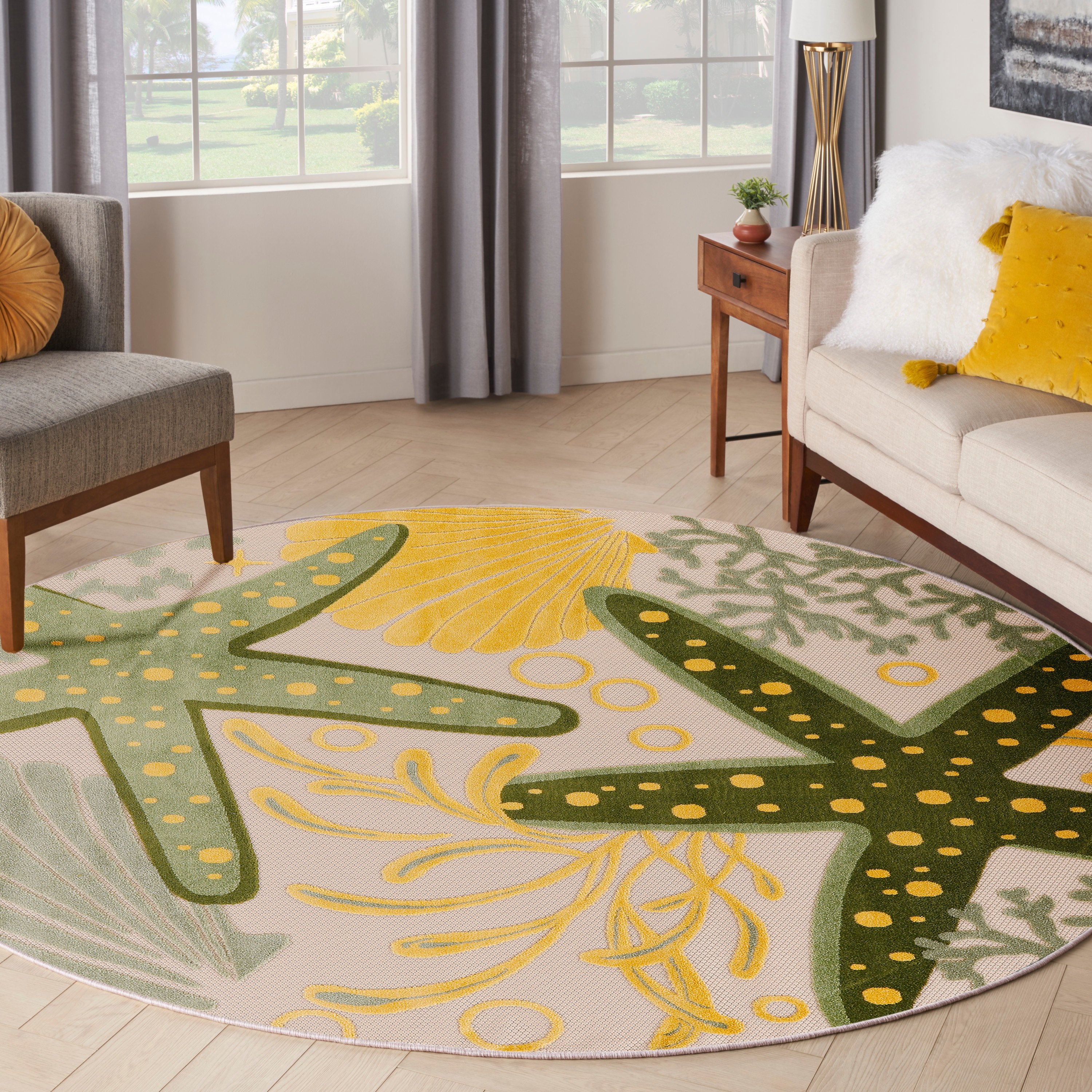 Yellow outdoor rug online