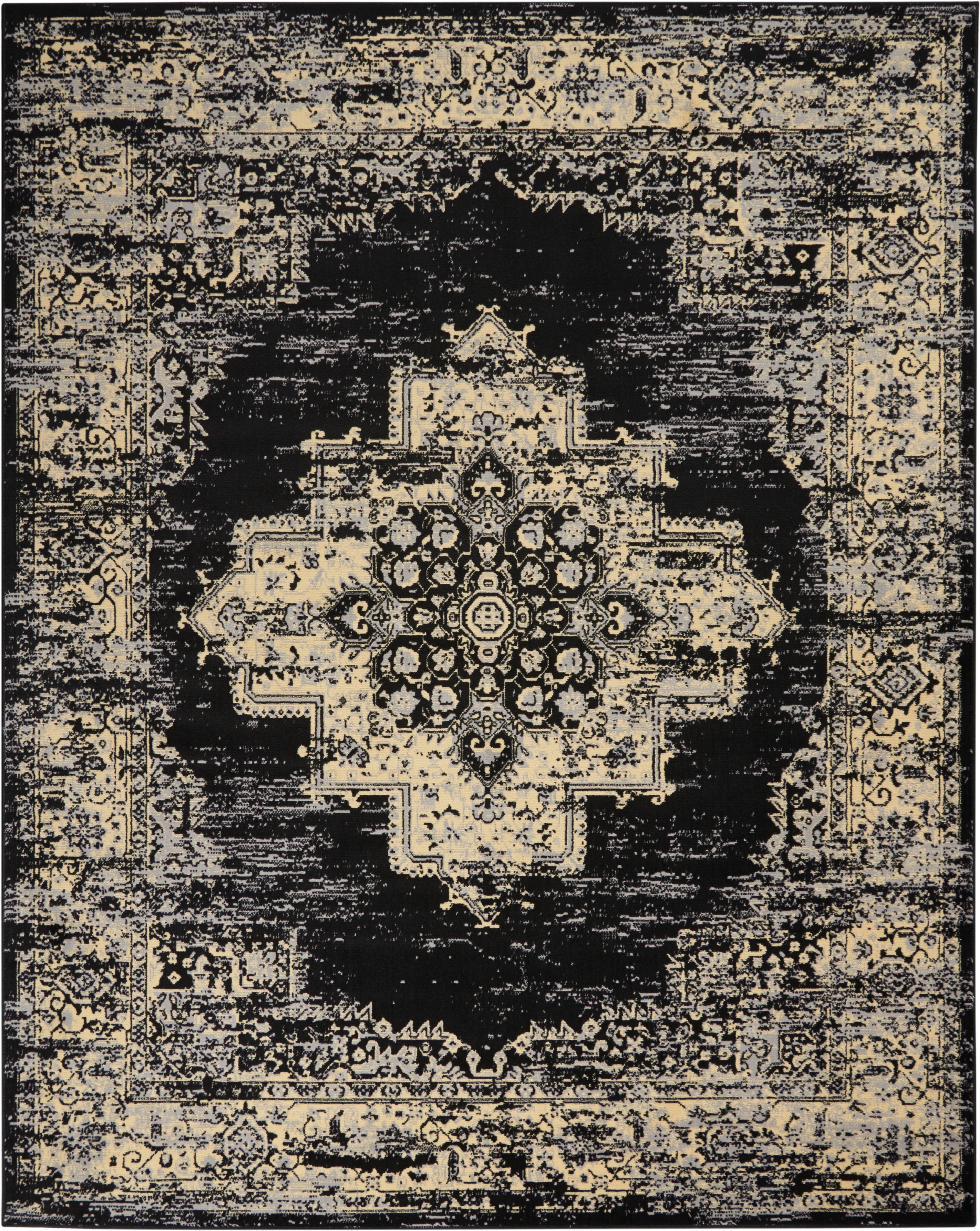 Nourison Home Grafix GRF14 Black Area Rug GRF14 Black