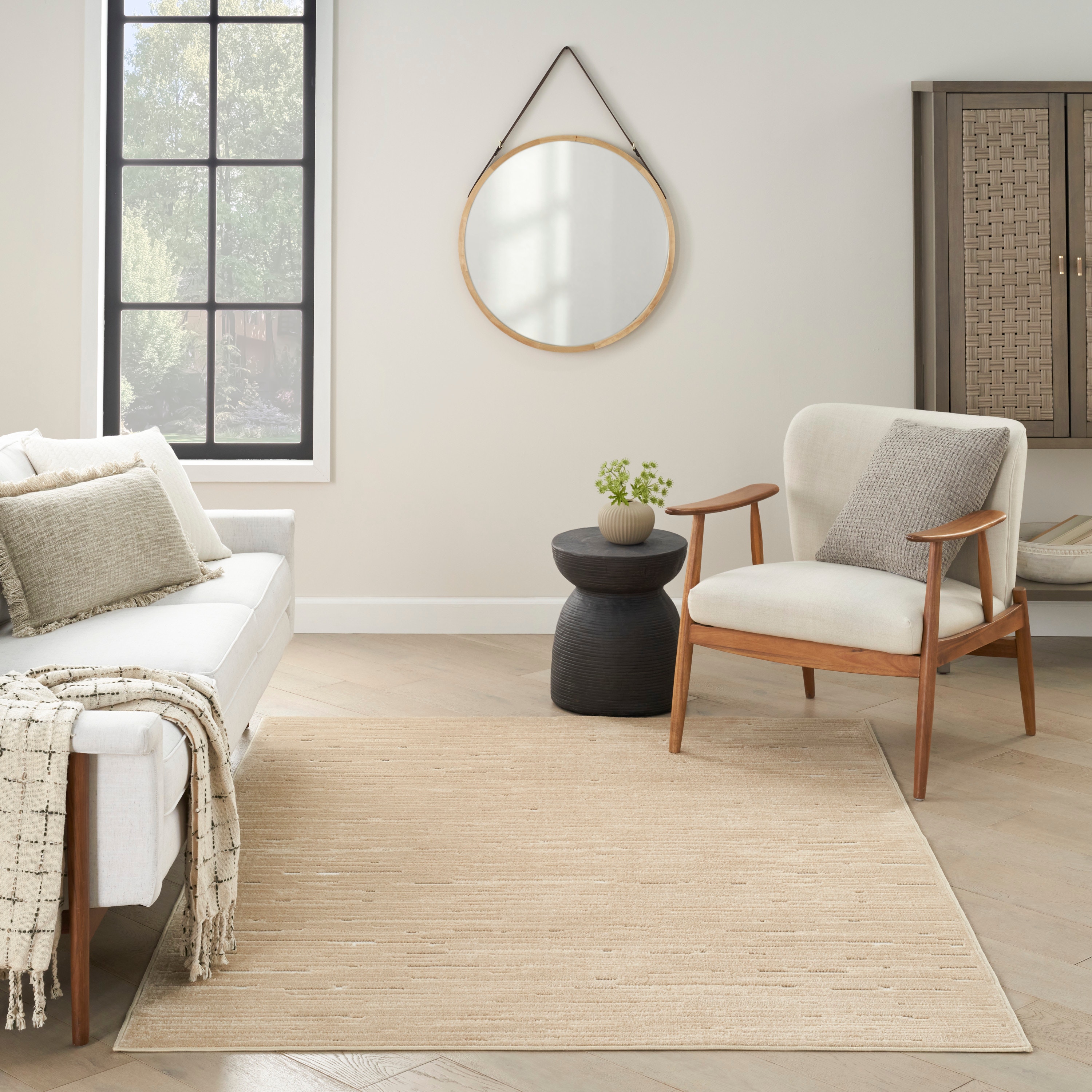 Nourison Home Area Rugs Home Care Free 7' x 9' Taupe Area Rug