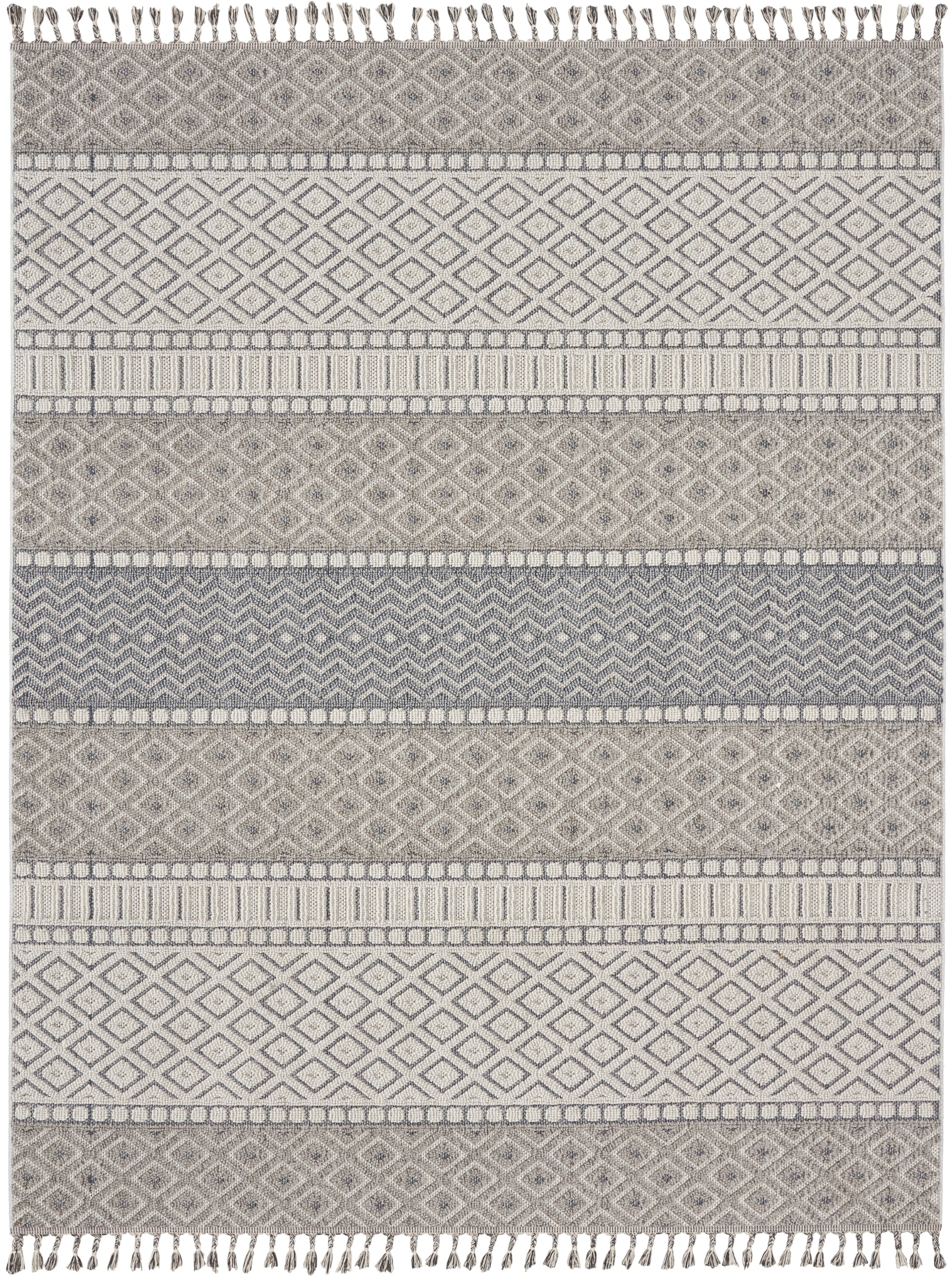 Nourison Home Area Rugs Paxton PAX03 Ivory/Slate Area Rug PAX03 