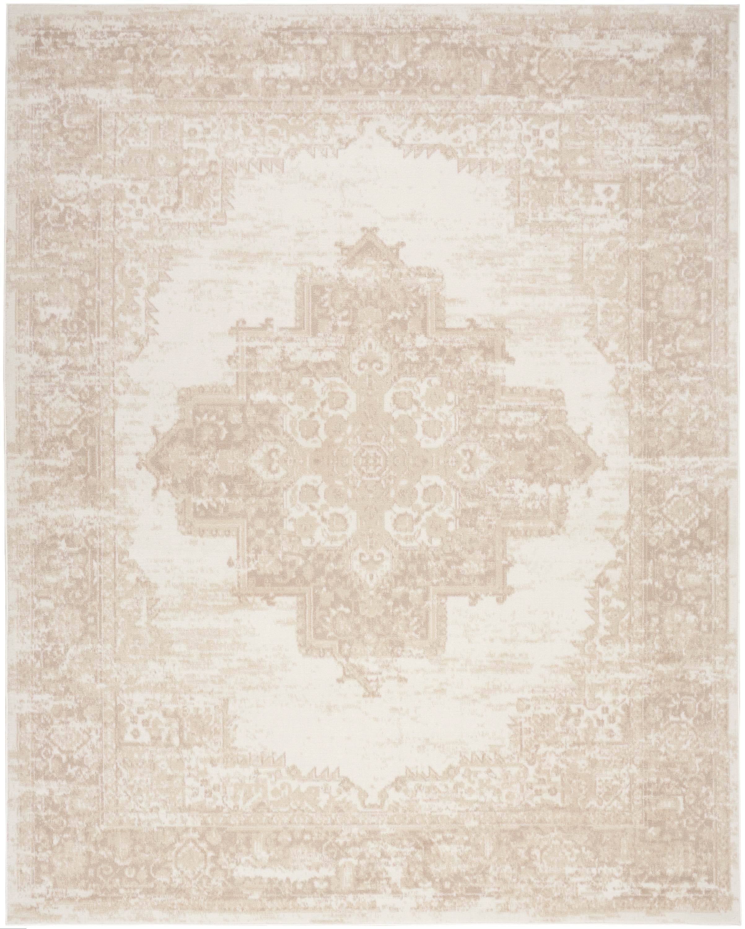 Nourison Home Grafix GRF14 Ivory Beige Area Rug GRF14 Ivory Beige