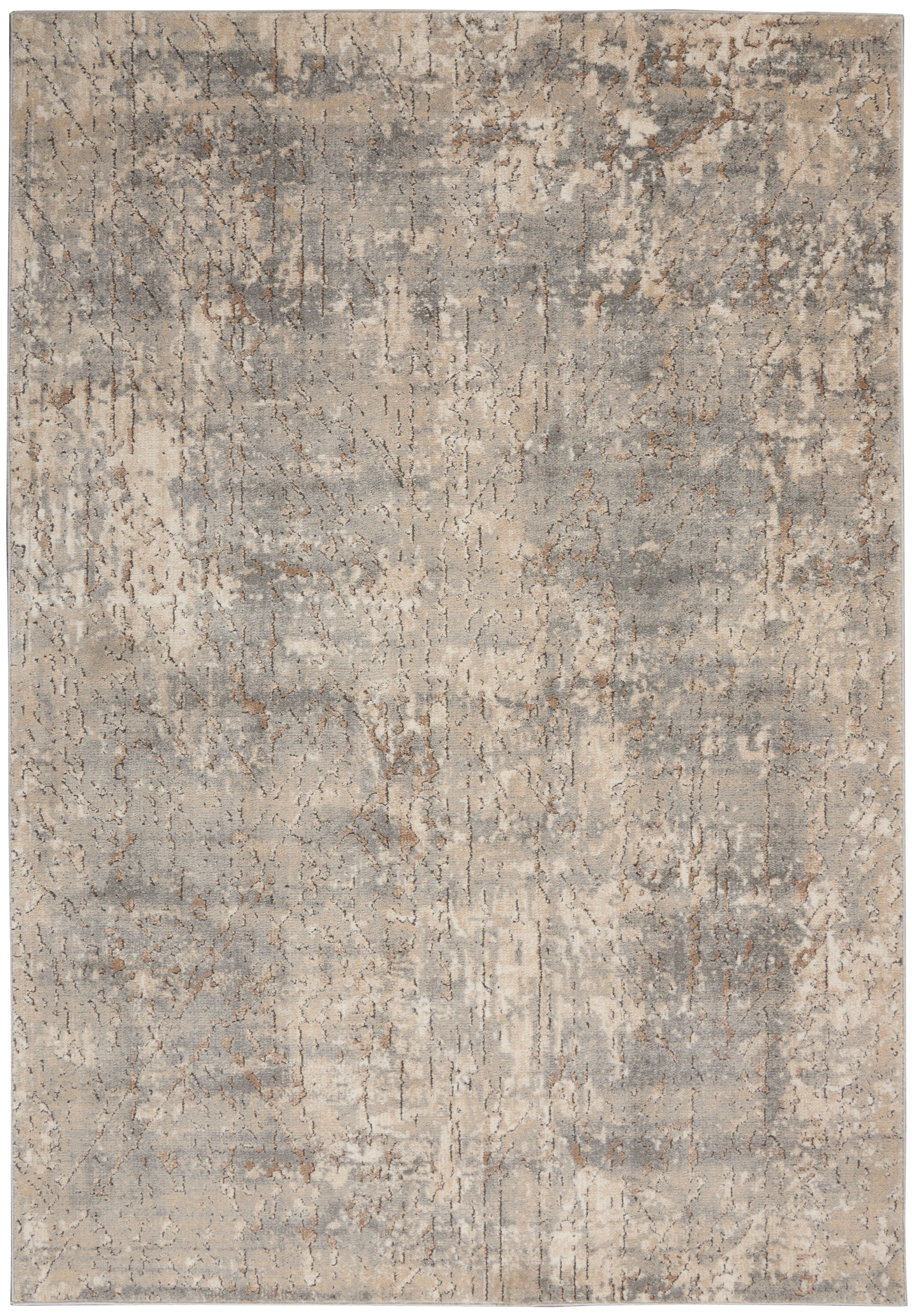 Nourison Floor Coverings Quarry Rustic Area Rug Qua03 Beige Grey