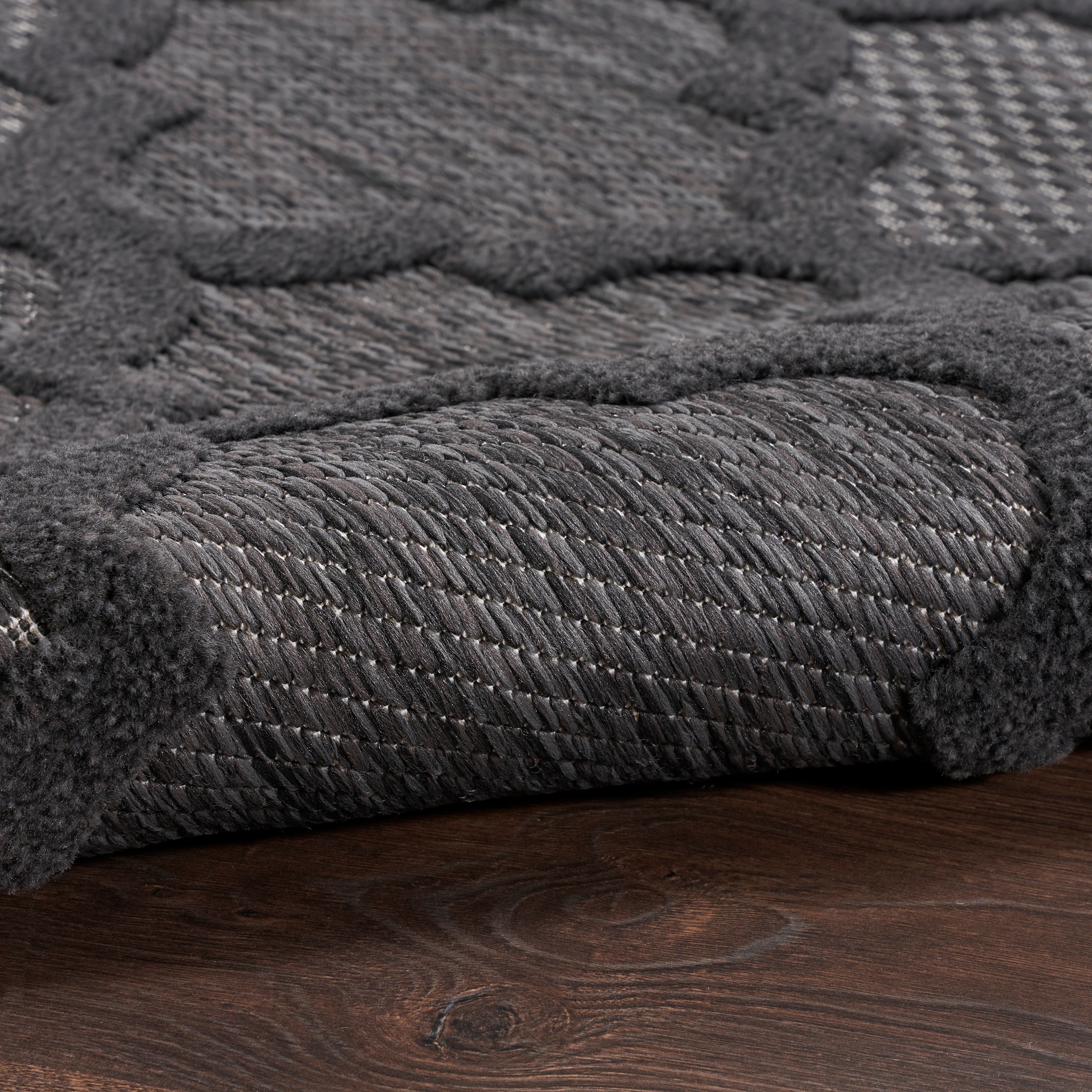 Nourison Easy Care 9' x Square Charcoal Black Modern Rug 099446934918 by  Nourison Home | South San