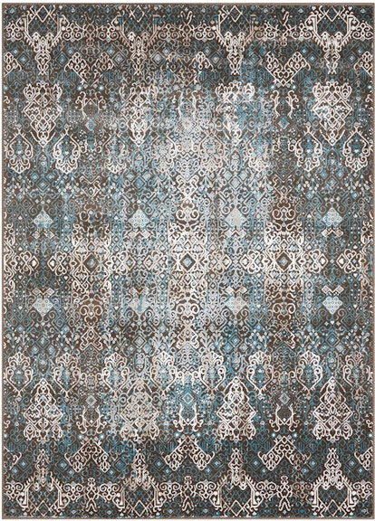 Nourison Home Karma KRM04 Blue and Brown 9'x13' Oversized Rug 099446339805