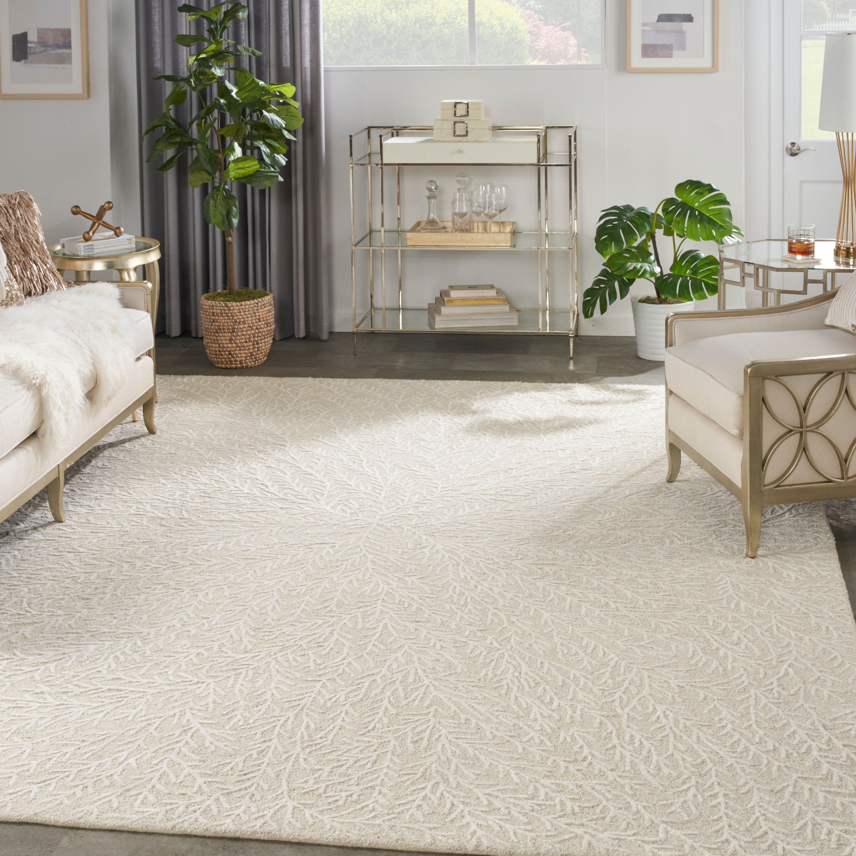 Michael Amini Area Rugs Michael Amini Ma30 Star Ivory Area Rug