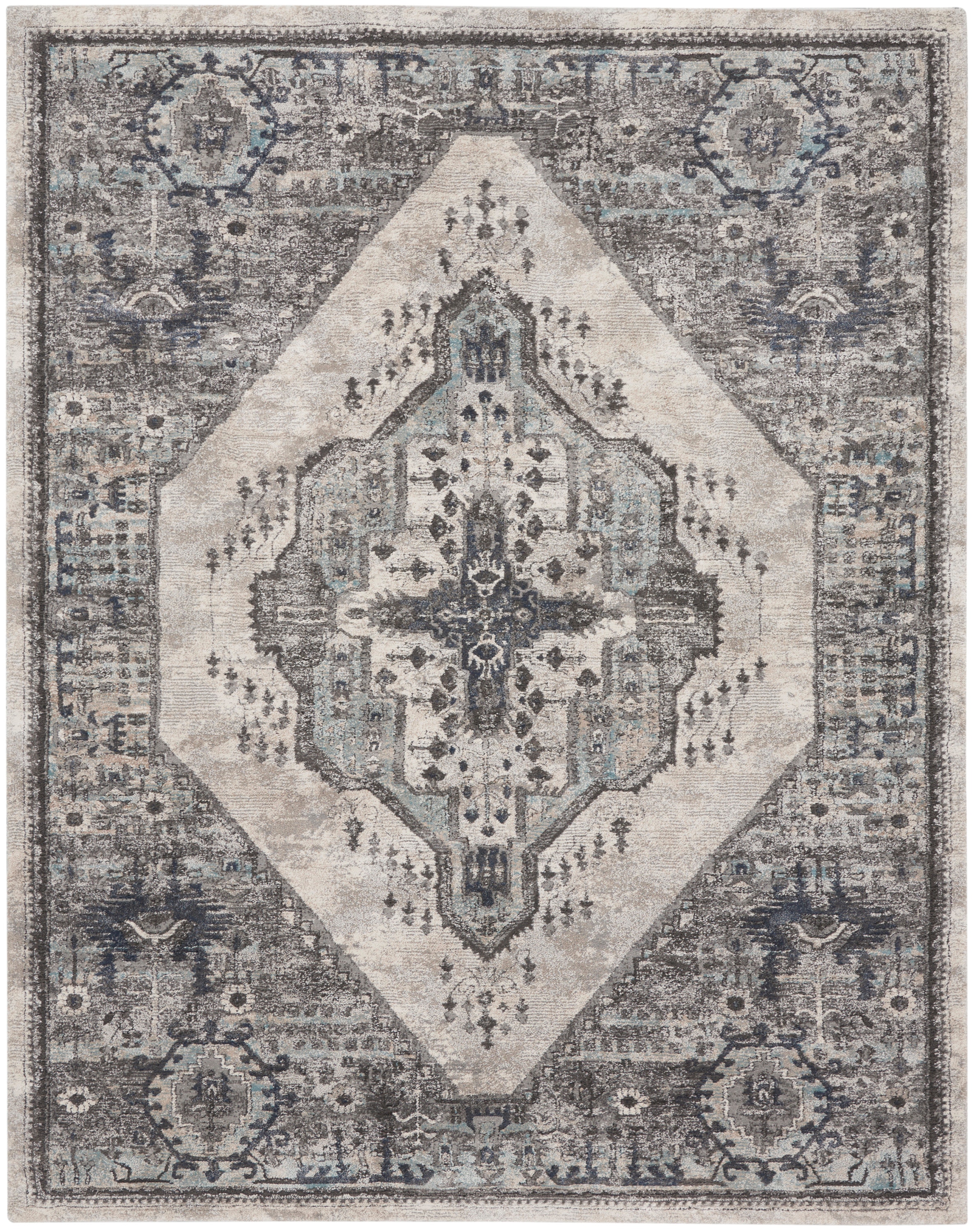 kathy ireland Home American Manor AMR02 Grey Area Rug 