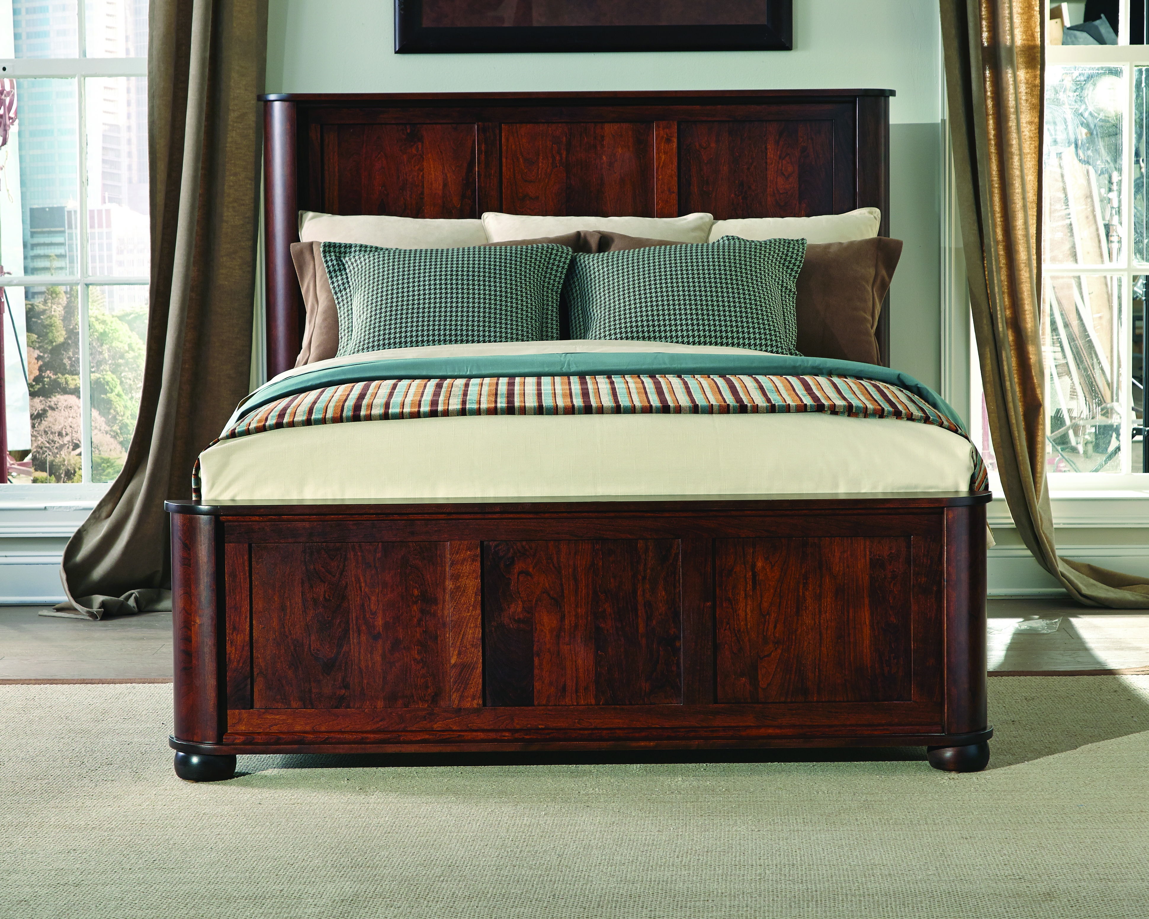 MAVIN Bedroom Panel Bed with Right Side Drawers Kingsport Panel Bed