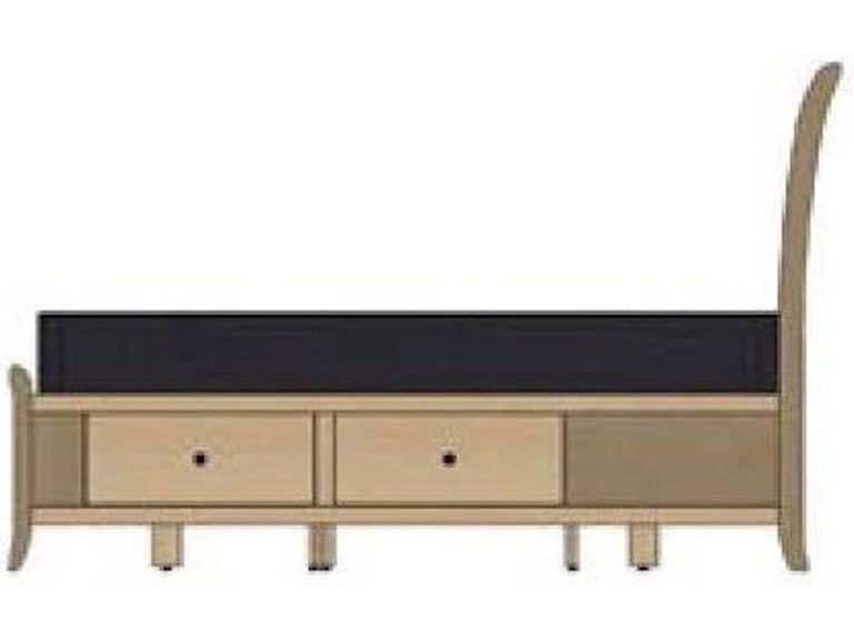 Adrienne Sleigh Bed with Both Side Drawers PWGADE10163