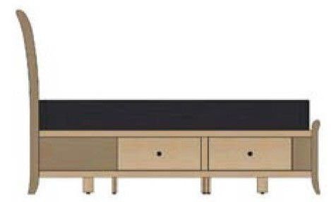 Adrienne Upholstered Bed with Left Side Drawers