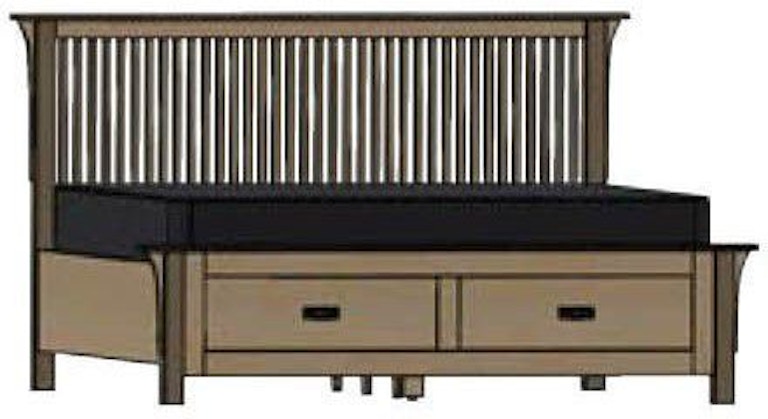 MAVIN American Craftsman American Craftsman Spindle Bed with Drawers on End AMC09175