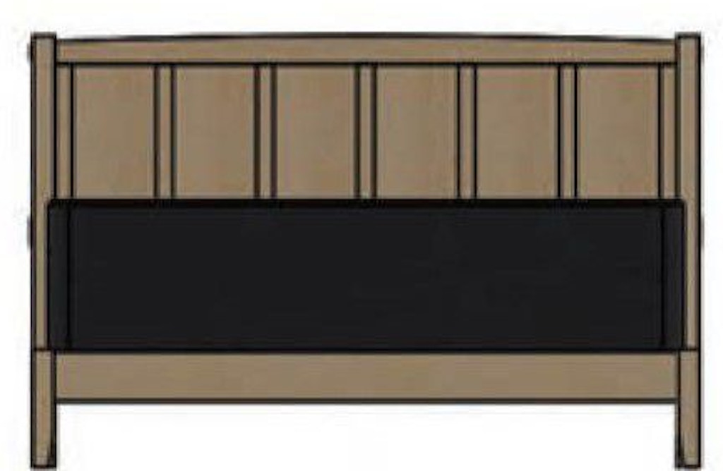 Palettes By Winesburg Bedroom Panel Bed With Rail Footboard