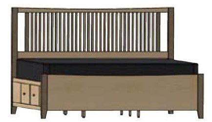 Atwood Spindle Bed with Left Side Drawers