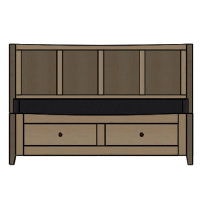 Palettes By Winesburg Bedroom Panel Bed With Drawers On End