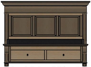 Bartletts Island Panel Bed with Drawers on End