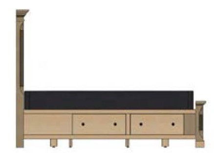 Palettes By Winesburg Bedroom Longmeadow Panel Bed With Left Side