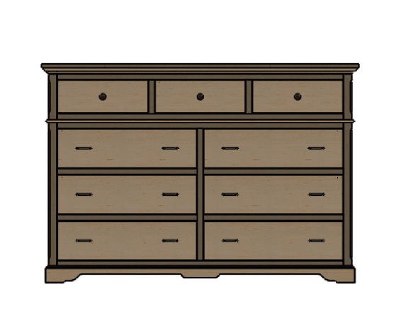 Palettes By Winesburg 11251 Bedroom Dresser 5