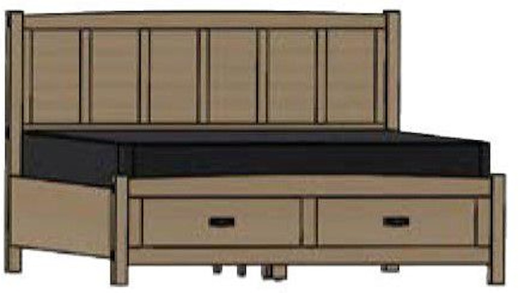 Palettes By Winesburg Bedroom American Craftsman Panel Bed With