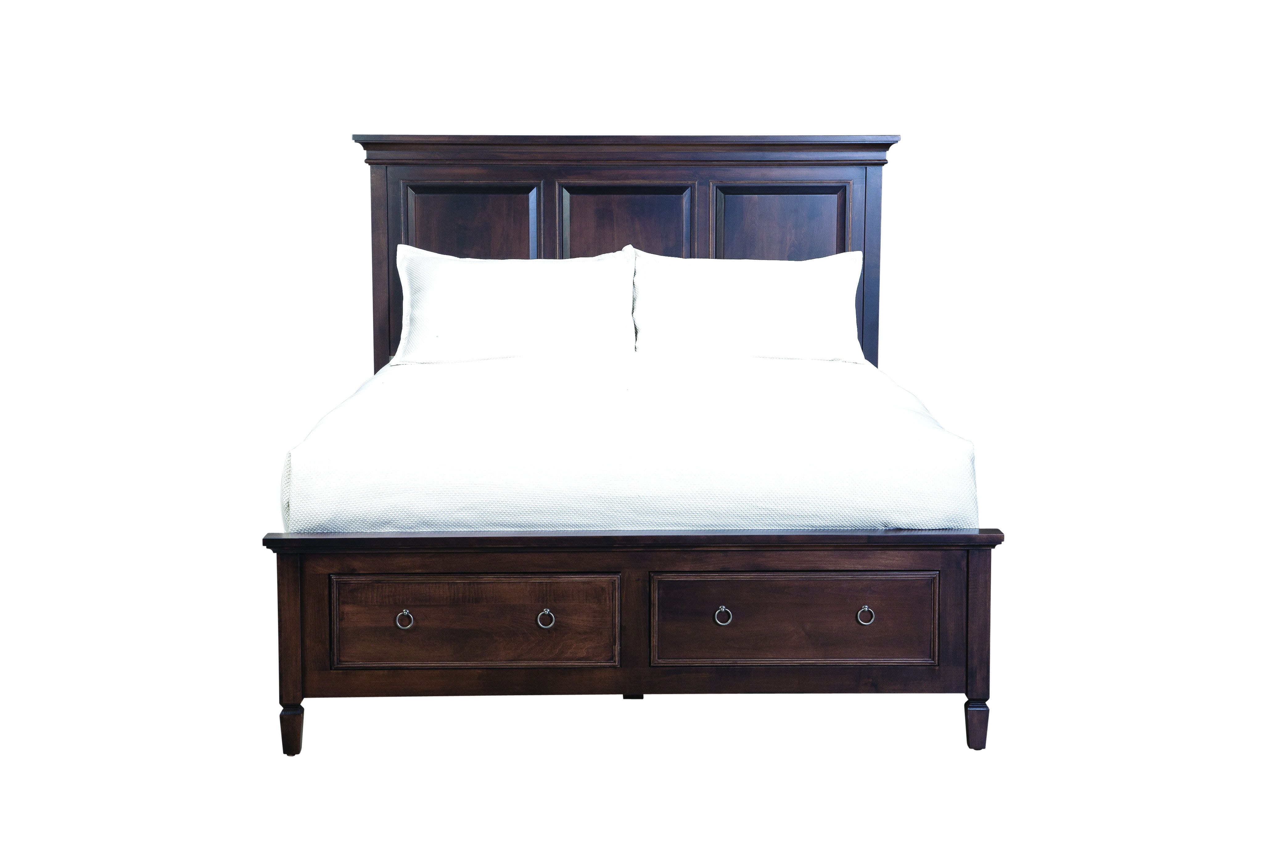 MAVIN Bedroom Panel Bed with Drawers on End Vineyard Haven Panel Bed