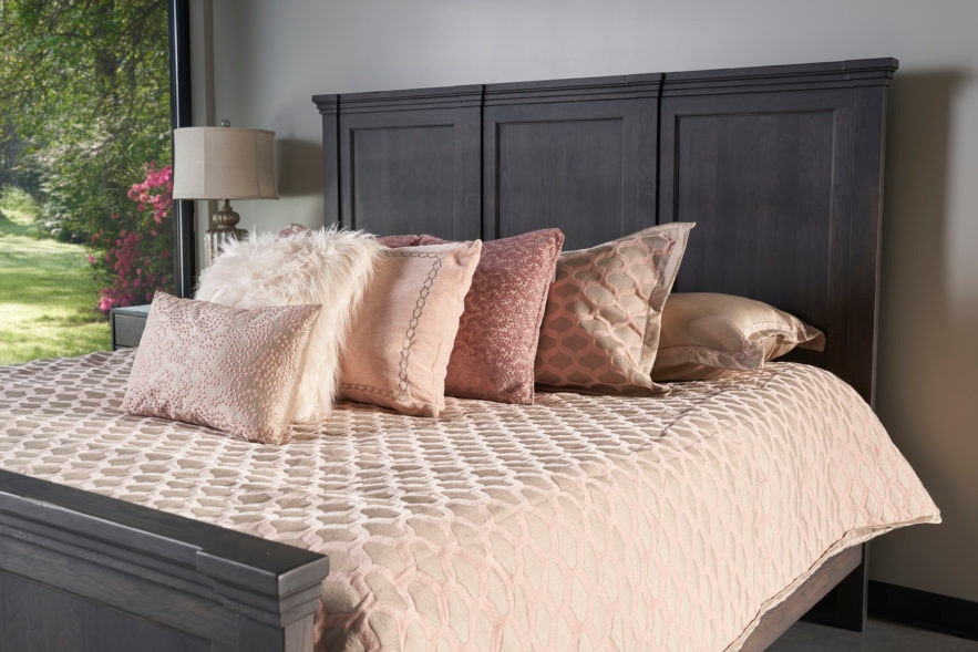 YUTZY WOODWORKING Bedroom Champagne King Crown Panel - Frazier and