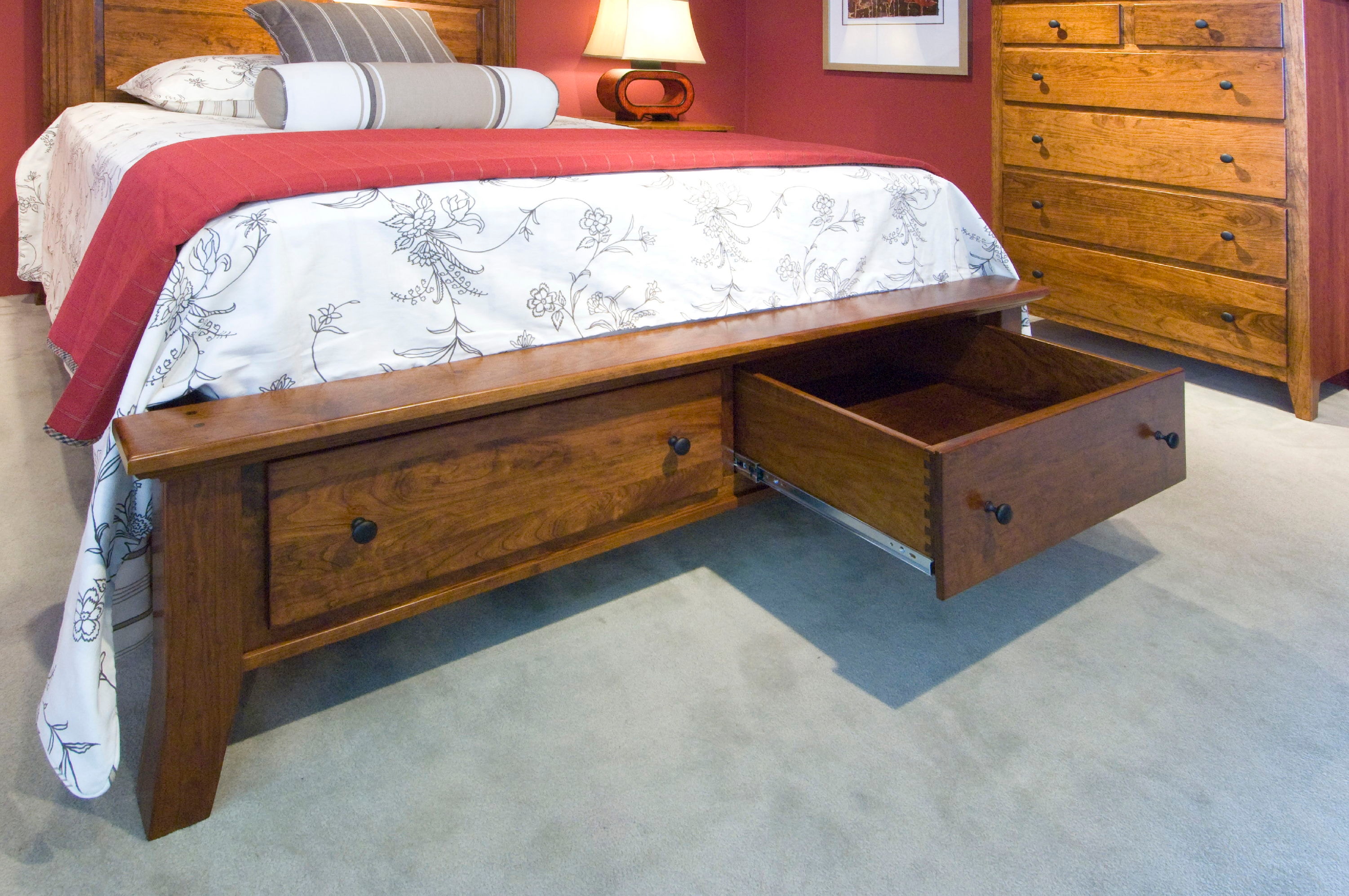 YUTZY WOODWORKING Bedroom Footboard Drawer Unit Bed 56109 Warehouse