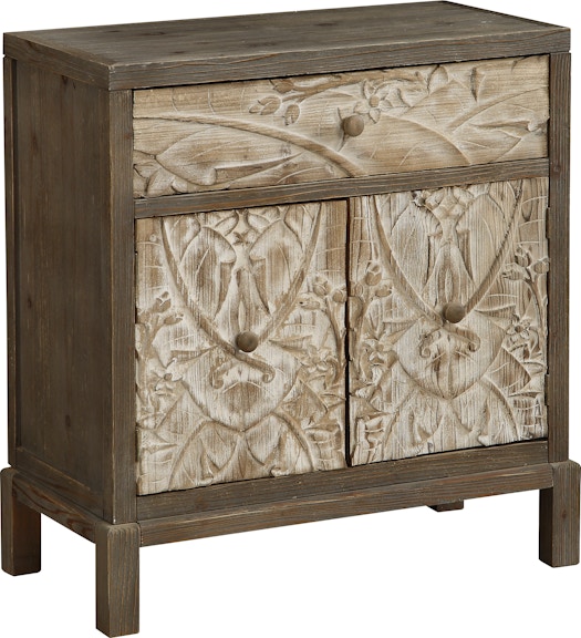 Coast2Coast Home Bannock One Drawer 2 Door Cabinet in Weathered Natural Finish 13609