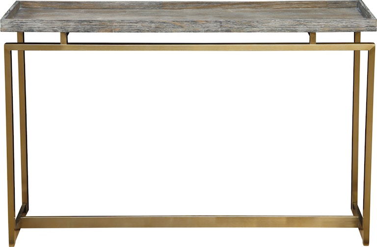 Coast2Coast Home Biscayne Garrett Rustic Console Table with Metal Base 13640