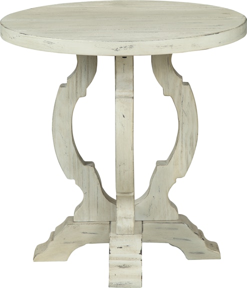 Coast2Coast Home Orchard Park Scott Small Round Plank Style Top Accent Side End Table 22519