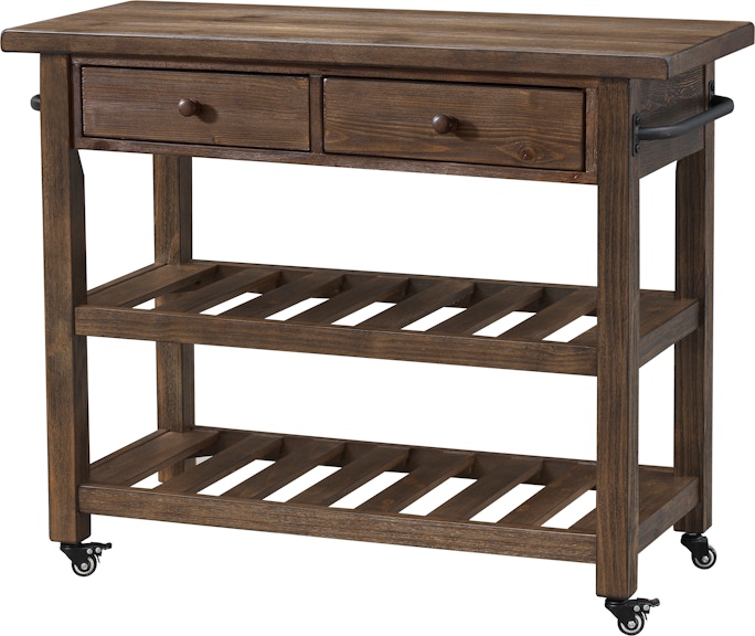 Coast2Coast Home Orchard Park Darby 2 Drawer Kitchen Island Cart with Wheels 36525